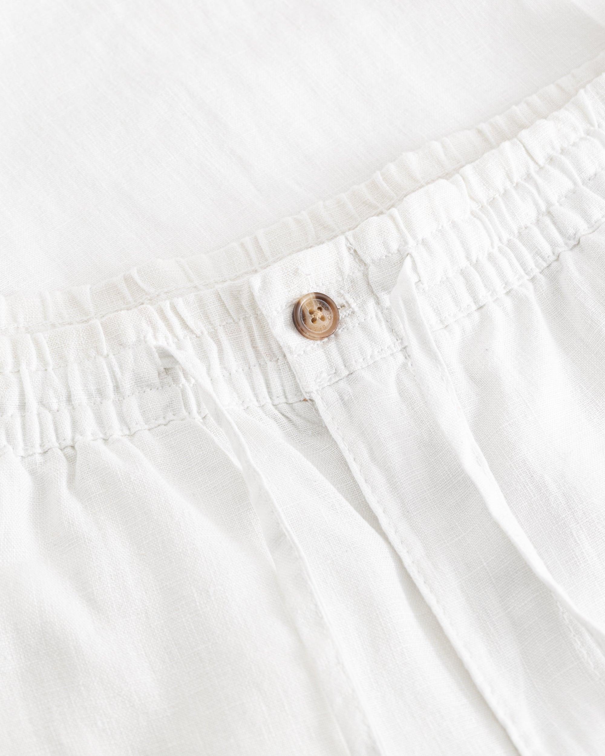 Baggy 100% flax pants white